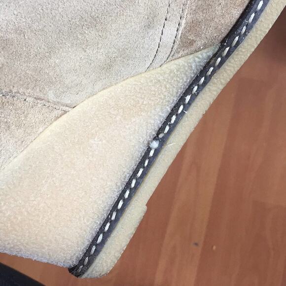 J. Crew ankle bootie wedge heel tan cream mob era - Picture 6 of 8